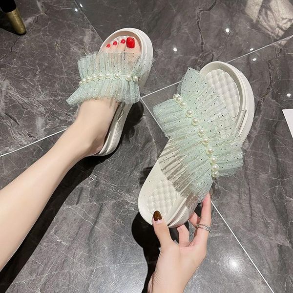slippers candy color sweet women's thick sandals beach shoes lace pearl sell well in the summer of 2021, Black
slippers candy color sweet women's thick sandals beach shoes lace pearl sell well in the summer of 2021, Black
