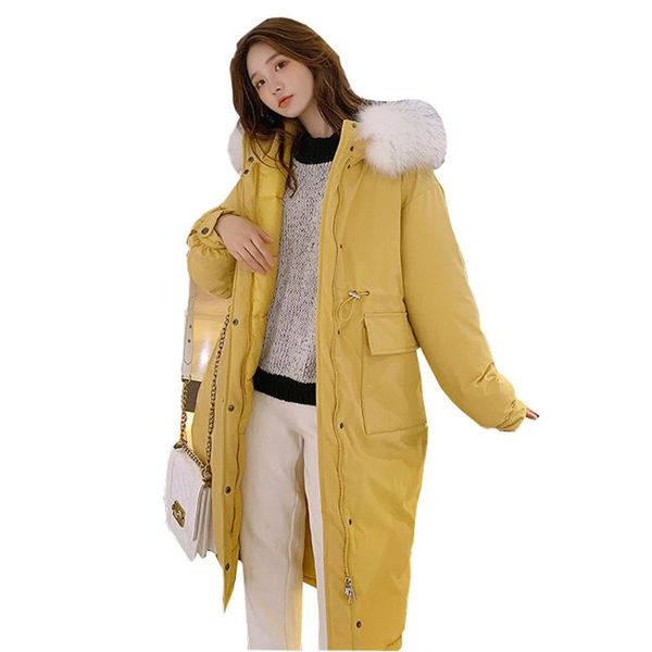 women's trench coats winter jacket women 2021 mid-long version of large down parka woman 6606, Tan;black
women's trench coats winter jacket women 2021 mid-long version of large down parka woman 6606, Tan;black