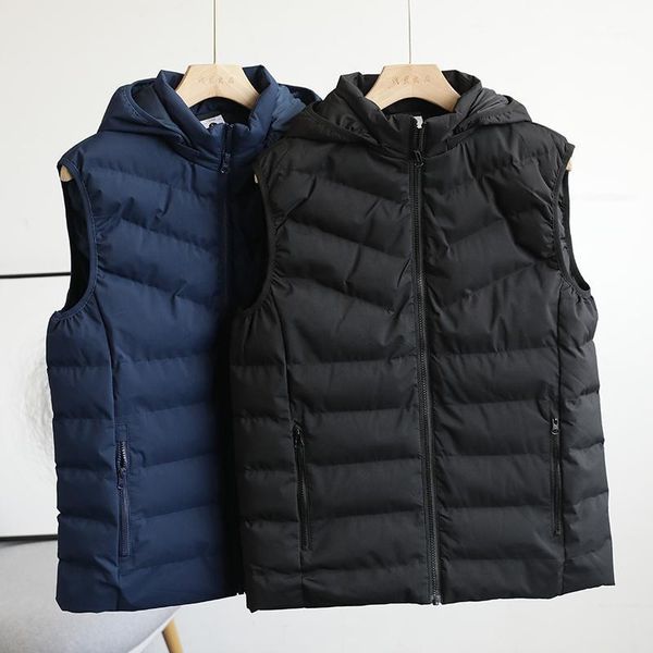 men's down & parkas trendy 2021 winter plus velvet padded hooded cotton jacket solid color casual sleeveless vest, Black
men's down & parkas trendy 2021 winter plus velvet padded hooded cotton jacket solid color casual sleeveless vest, Black