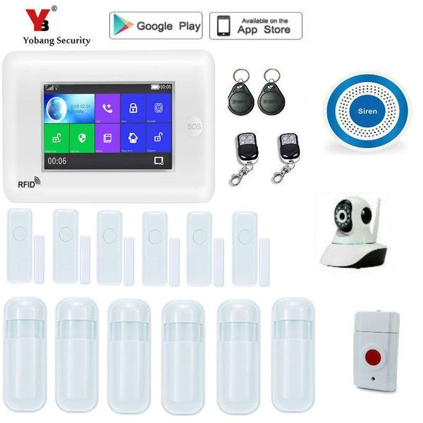 yobang security 4.3inch wireless sim gsm home rfid burglar touch keyboard wifi alarm system sensor systems
yobang security 4.3inch wireless sim gsm home rfid burglar touch keyboard wifi alarm system sensor systems