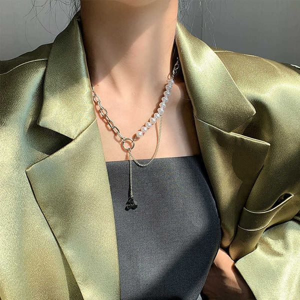 cherry autumn winter sweater windbreaker titanium steel pearl stainless fashion jewelry necklace hip hop cuba chain, Silver
cherry autumn winter sweater windbreaker titanium steel pearl stainless fashion jewelry necklace hip hop cuba chain, Silver