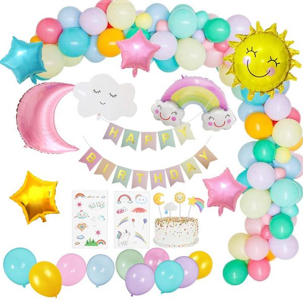 party decoration 53pcs/set sky theme birthday decorations kids star rainbow clouds moon sun pastel balloon garland arch kit decor
party decoration 53pcs/set sky theme birthday decorations kids star rainbow clouds moon sun pastel balloon garland arch kit decor