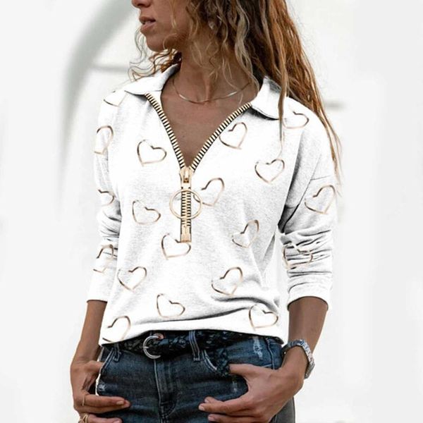 4# heart print zipper blouse vintage shirts for women v-neck plus size blouses long-sleeve turn-down collar blouses women's, White
4# heart print zipper blouse vintage shirts for women v-neck plus size blouses long-sleeve turn-down collar blouses women's, White