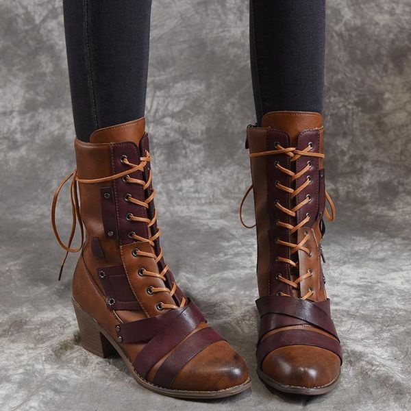 boots rimocy vintage belt buckle pu leather mid calf women casual cross strap square heels woman big size waterproof shoes, Black
boots rimocy vintage belt buckle pu leather mid calf women casual cross strap square heels woman big size waterproof shoes, Black