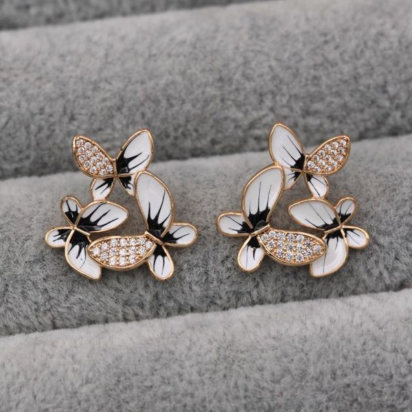 stud trendy white zirconia earrings gold plated copper butterfly earring for women fashion jewelry accessories wedding gift, Golden;silver
stud trendy white zirconia earrings gold plated copper butterfly earring for women fashion jewelry accessories wedding gift, Golden;silver