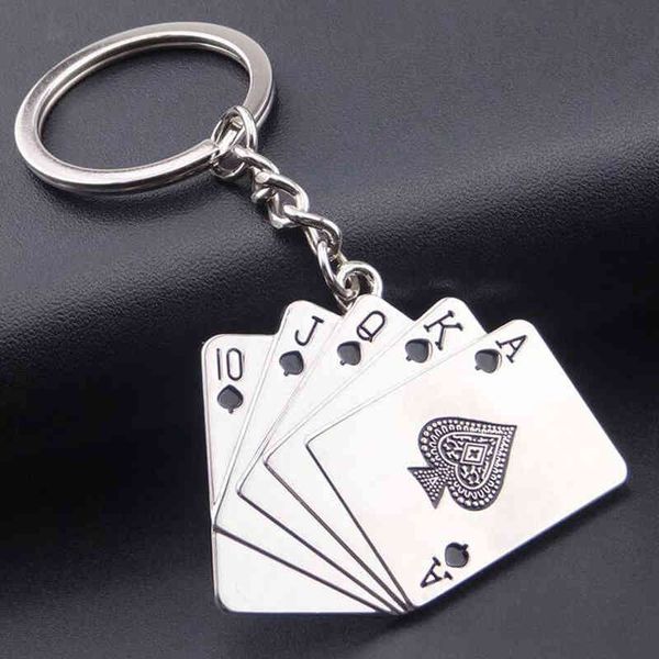 keychains for men car bag keyring stainless steel jewelry straight flush texas hold'em poker playing cards gift fashion, Silver
keychains for men car bag keyring stainless steel jewelry straight flush texas hold'em poker playing cards gift fashion, Silver