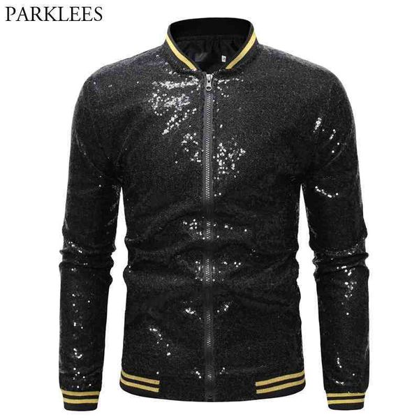 mens black sequin varsity jackets and coats shinny glitter nightclub disco dj prom jacket bomber male jaqueta masculina 210522, Black;brown
mens black sequin varsity jackets and coats shinny glitter nightclub disco dj prom jacket bomber male jaqueta masculina 210522, Black;brown