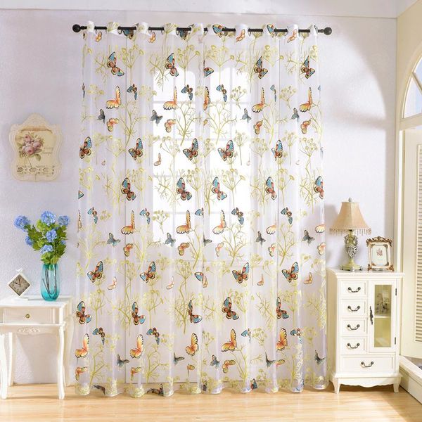 butterfly printed sheer curtain for living room bedroom kitchen flower tulle window treatment voile drape panels & drapes
butterfly printed sheer curtain for living room bedroom kitchen flower tulle window treatment voile drape panels & drapes