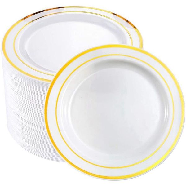 disposable dinnerware 25pcs golden plastic tableware plate wedding gift birthday party supplies
disposable dinnerware 25pcs golden plastic tableware plate wedding gift birthday party supplies