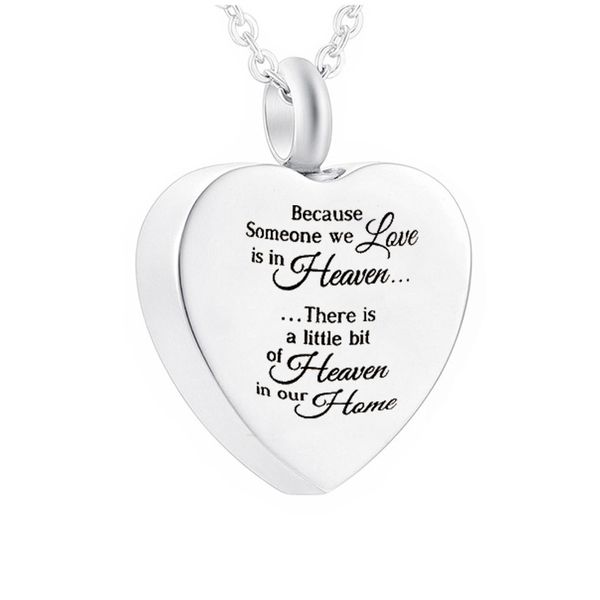 silver heart-shaped lettering pendant necklace ashes urn cremation jewelry souvenir gift
silver heart-shaped lettering pendant necklace ashes urn cremation jewelry souvenir gift