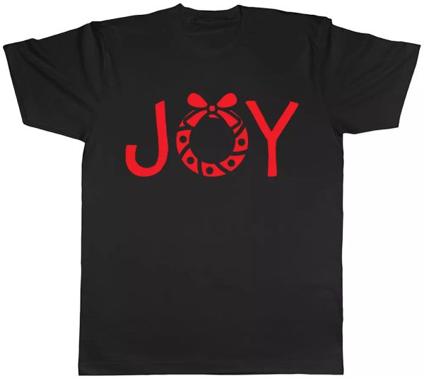 Joy Festive Christmas Xmas Mens Short Sleeve T-Shirt, White;black 
Joy Festive Christmas Xmas Mens Short Sleeve T-Shirt, White;black