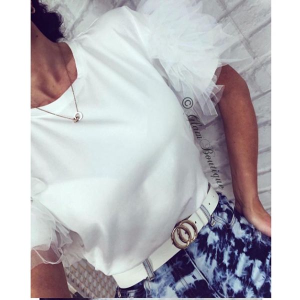 women's t-shirt solid lace white casual summer t shirt vintage tulle short sleeve
women's t-shirt solid lace white casual summer t shirt vintage tulle short sleeve