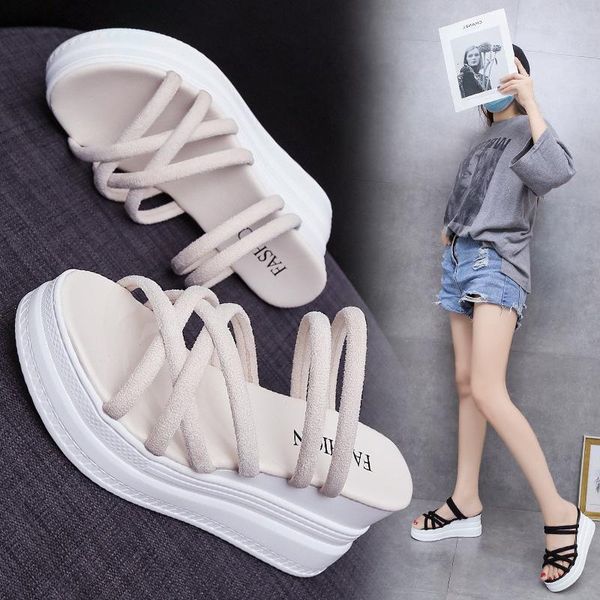 sandals 2021 platform wedge female summer korean style cross strap two-way cool roman shoes for women, Black
sandals 2021 platform wedge female summer korean style cross strap two-way cool roman shoes for women, Black