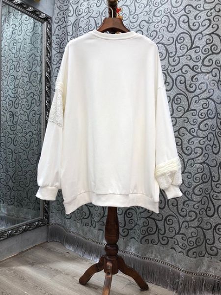 sweater sweatshirts 2021 autumn winter fashion pullovers women sequined patchwork full sleeve casual long loose outwear ladies coat, White;black
sweater sweatshirts 2021 autumn winter fashion pullovers women sequined patchwork full sleeve casual long loose outwear ladies coat, White;black