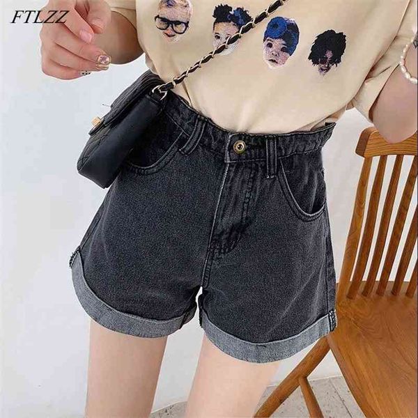 summer women vintage wide leg blue denim shorts casual female streetwear loose solod color jeans 210430, White;black
summer women vintage wide leg blue denim shorts casual female streetwear loose solod color jeans 210430, White;black