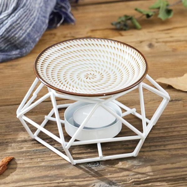 fragrance lamps home decoration furnace lamp incense burner aroma oil burners with wrought iron holder
fragrance lamps home decoration furnace lamp incense burner aroma oil burners with wrought iron holder