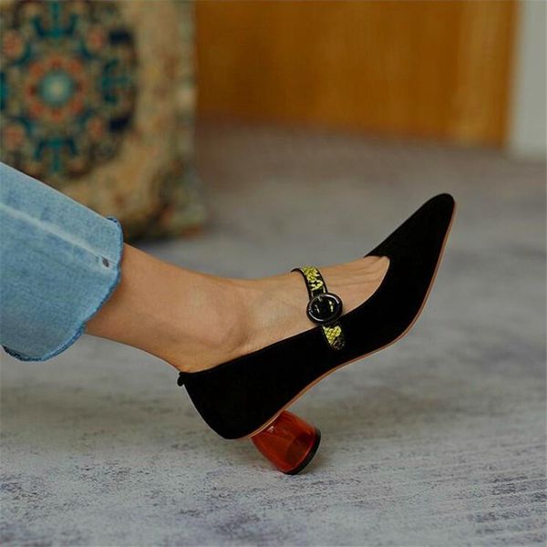 sandals wine glass and leather black pointed suede soft bottom high heels ladies metal buckle retro chunky
sandals wine glass and leather black pointed suede soft bottom high heels ladies metal buckle retro chunky