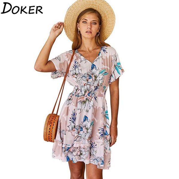 printing v neck short sleeve ruffle dress women casual loose beach holiday dress female temperament elegant prom dress 210423, Black;gray
printing v neck short sleeve ruffle dress women casual loose beach holiday dress female temperament elegant prom dress 210423, Black;gray
