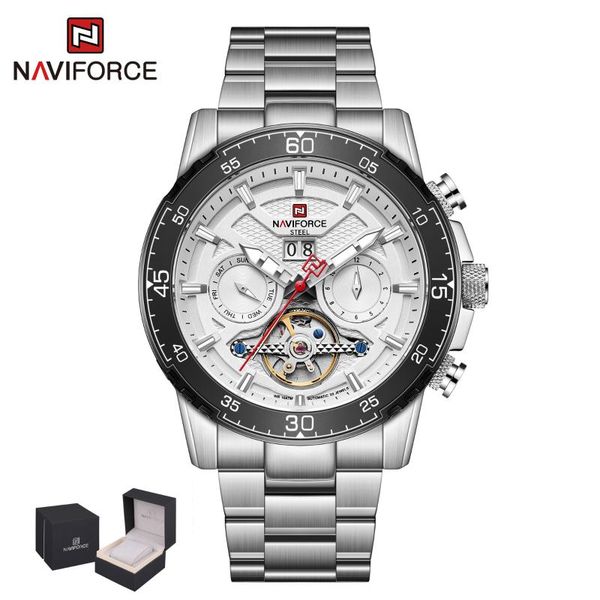 wristwatches naviforce mechanical men watch 10atm waterproof stainless steel wristwatch date week month display luxury watches reloj hombre, Slivery;brown
wristwatches naviforce mechanical men watch 10atm waterproof stainless steel wristwatch date week month display luxury watches reloj hombre, Slivery;brown