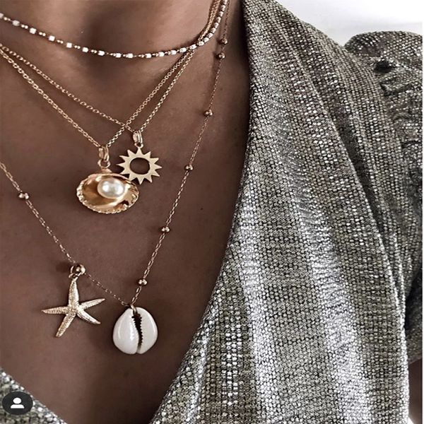 factory wholesale new starfish shell pearl multi layer necklace women's bohemian clavicle chain n594 party gift
factory wholesale new starfish shell pearl multi layer necklace women's bohemian clavicle chain n594 party gift