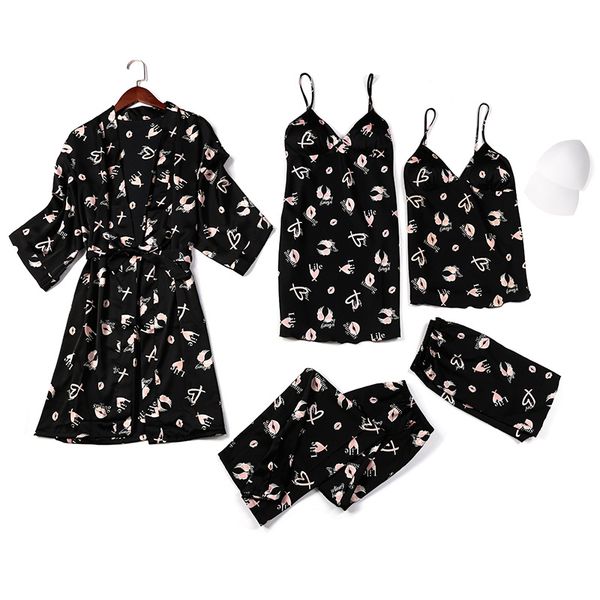 2021 winter autumn women satin pyjama set silk pajamas sleepwear night suits soft nightwear home clothes with chest pads, Black;red
2021 winter autumn women satin pyjama set silk pajamas sleepwear night suits soft nightwear home clothes with chest pads, Black;red