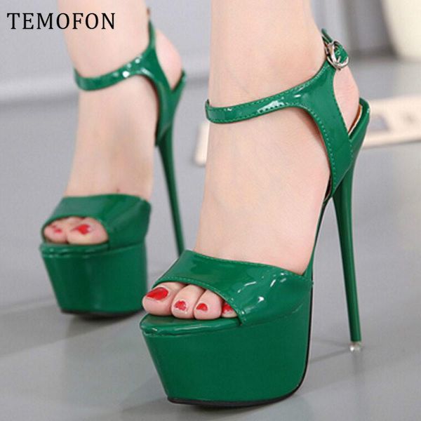 high heel platform sandals shoes ladies 16cm open toe pumps wedding party dress summer leather hvt800, Black
high heel platform sandals shoes ladies 16cm open toe pumps wedding party dress summer leather hvt800, Black