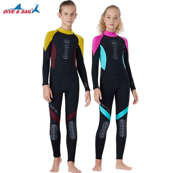 children's elastic new diving super 2.5mmcr one-piece warm swimming suit teenagers long sleeve snorkeling surfsuit, White;black
children's elastic new diving super 2.5mmcr one-piece warm swimming suit teenagers long sleeve snorkeling surfsuit, White;black