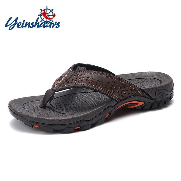 slippers yeinshaars brand pu leather summer men beach sandals comfort casual shoes fashion flip flops sell footwear, Black
slippers yeinshaars brand pu leather summer men beach sandals comfort casual shoes fashion flip flops sell footwear, Black