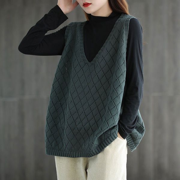 sweaters arrival spring autumn arts style women v-neck sleeveless knitting 100% cotton loose rhombus sweater vest plus size v149 44as, White;black
sweaters arrival spring autumn arts style women v-neck sleeveless knitting 100% cotton loose rhombus sweater vest plus size v149 44as, White;black