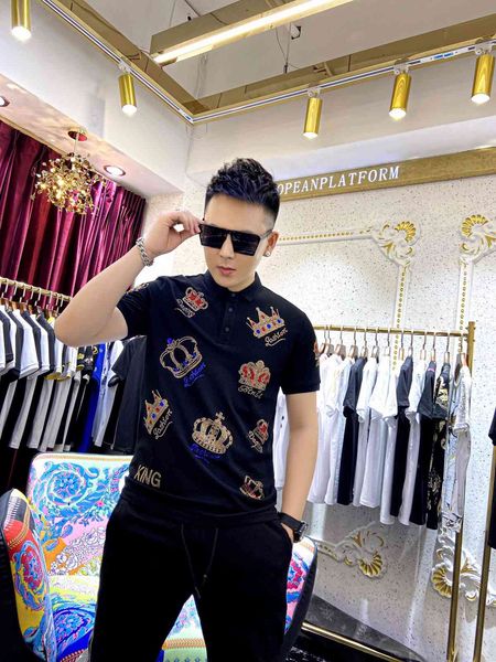 men's t-shirts summer mode high elasticity design industries strass male polo shirt lapel animated drawings cotton crown pure short sle, White;black
men's t-shirts summer mode high elasticity design industries strass male polo shirt lapel animated drawings cotton crown pure short sle, White;black