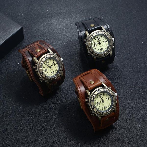 wristwatches zimno punk vintage men watches 2021 luxury quartz fashion casual buckle resistant leather steampunk sports male wristwatc, Slivery;brown
wristwatches zimno punk vintage men watches 2021 luxury quartz fashion casual buckle resistant leather steampunk sports male wristwatc, Slivery;brown
