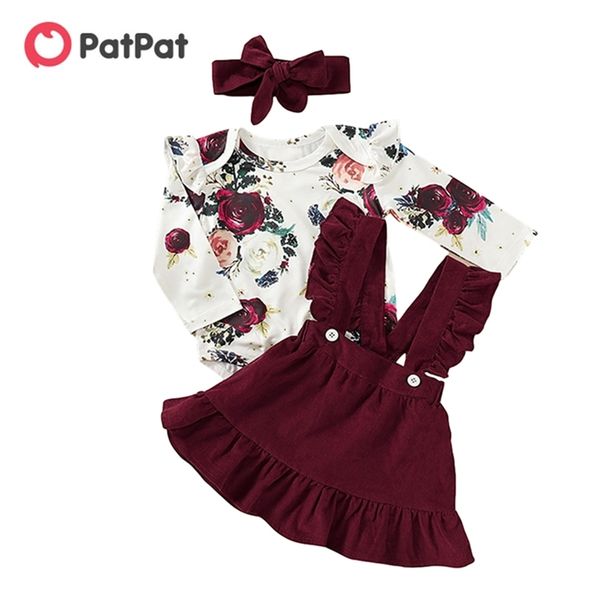 arrival spring and summer 3-piece baby floral print bodysuit, suspender skirt headb sets clothing 210528, White
arrival spring and summer 3-piece baby floral print bodysuit, suspender skirt headb sets clothing 210528, White