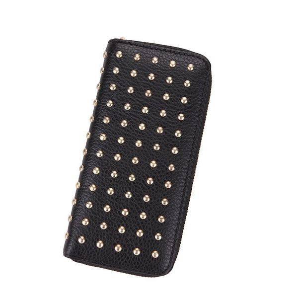 wallets pu lady's wallet nail european and american style retro rivets long money lounge zipper handbag coin purse, Red;black
wallets pu lady's wallet nail european and american style retro rivets long money lounge zipper handbag coin purse, Red;black