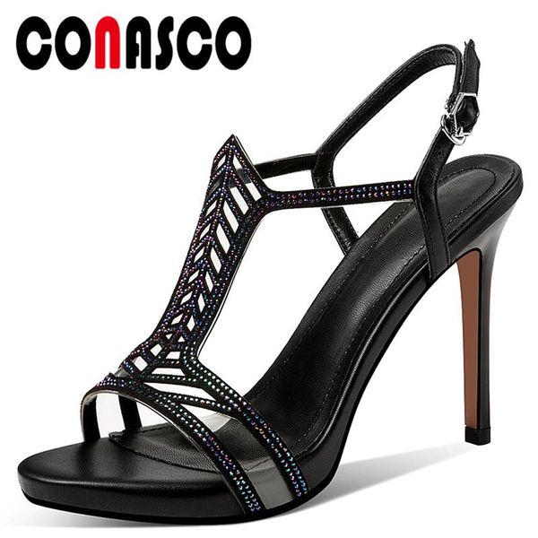 fashion t-tied women sandals genuine leather pumps fretwork rhinestone high heels party night club shoes woman, Black
fashion t-tied women sandals genuine leather pumps fretwork rhinestone high heels party night club shoes woman, Black