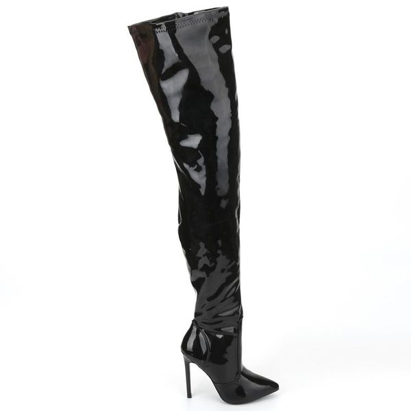 boots thigh high stiletto heels full zipper over-the-knee long lacquered patent black plus size 36-46
boots thigh high stiletto heels full zipper over-the-knee long lacquered patent black plus size 36-46