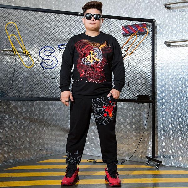 men's tracksuits european trend autumn and winter fat guy male printing plus extra large round neck loose sweater casual suit, Gray
men's tracksuits european trend autumn and winter fat guy male printing plus extra large round neck loose sweater casual suit, Gray