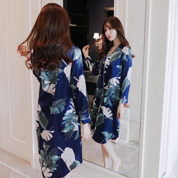women's sleepwear cardigan nightdress feminine yukata womens long sleeve nightwear printed night gown silky home wear noble nuisette, Black;red
women's sleepwear cardigan nightdress feminine yukata womens long sleeve nightwear printed night gown silky home wear noble nuisette, Black;red