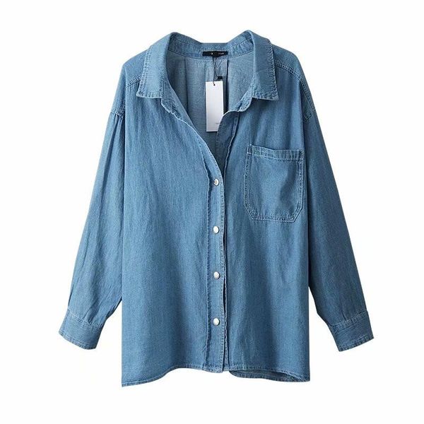 women's vests spring plus size women turn-down collar long sleeve plain street retro denim blouses, Black;white
women's vests spring plus size women turn-down collar long sleeve plain street retro denim blouses, Black;white