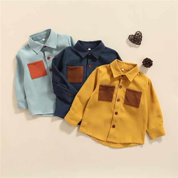 jackets 1-5 years boys spring autumn shirt creative color splicing double pocket lapel single-breasted coat casual jacket, Blue;gray
jackets 1-5 years boys spring autumn shirt creative color splicing double pocket lapel single-breasted coat casual jacket, Blue;gray