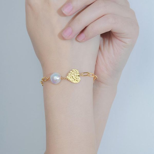 charm bracelets acheerup 2021 fashion heart pearl simple stainless steel for women girls jewelry birthday party gift accessories, Golden;silver
charm bracelets acheerup 2021 fashion heart pearl simple stainless steel for women girls jewelry birthday party gift accessories, Golden;silver