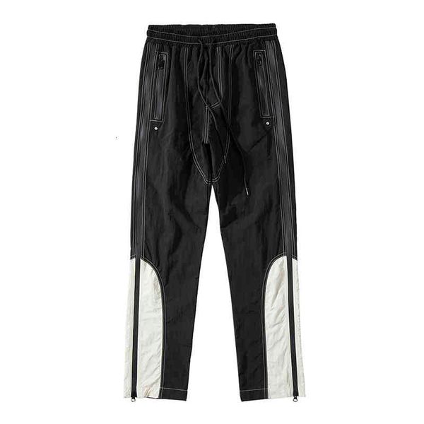 street korean high color block side zipper cargo pants mens drawstring straight loose casual track hip hop baggy trousers, Black
street korean high color block side zipper cargo pants mens drawstring straight loose casual track hip hop baggy trousers, Black