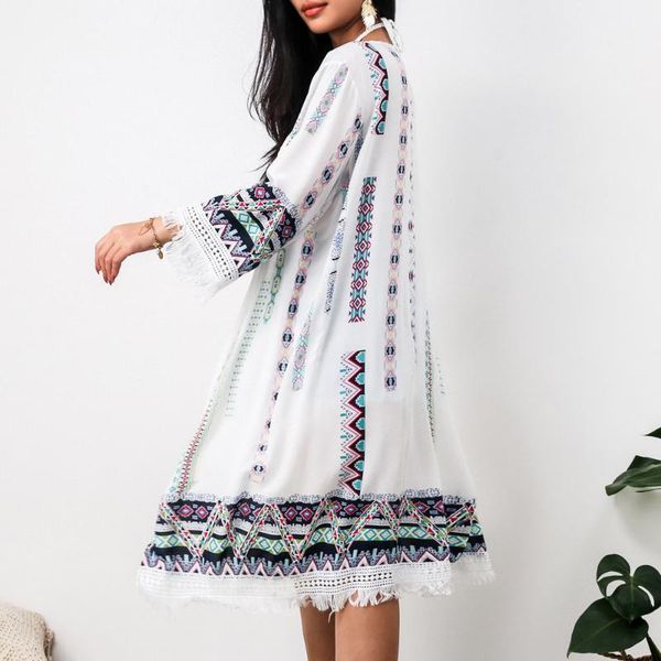 lace tassel splice long kimono women enthic contrast color geometric print loose cardigan summer beachwear holiday white blouses women', White;black
lace tassel splice long kimono women enthic contrast color geometric print loose cardigan summer beachwear holiday white blouses women', White;black