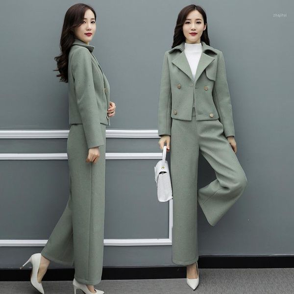 two piece dress woolen suit set women's autumn and winter 2021 style korean-style fashion casual by age business wide-leg pants two-pie, White
two piece dress woolen suit set women's autumn and winter 2021 style korean-style fashion casual by age business wide-leg pants two-pie, White