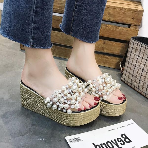 on a wedge shoes slippers casual string bead slides platform jelly flip flops women heels pantofle luxury glitter high 2021 fash, Black
on a wedge shoes slippers casual string bead slides platform jelly flip flops women heels pantofle luxury glitter high 2021 fash, Black