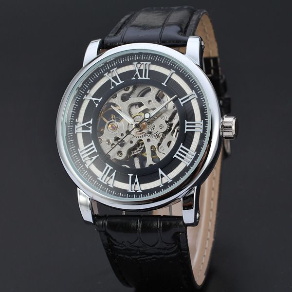 winner 142 roman scale hollow out simple dial manual mechanical watch student watch, Slivery;brown
winner 142 roman scale hollow out simple dial manual mechanical watch student watch, Slivery;brown