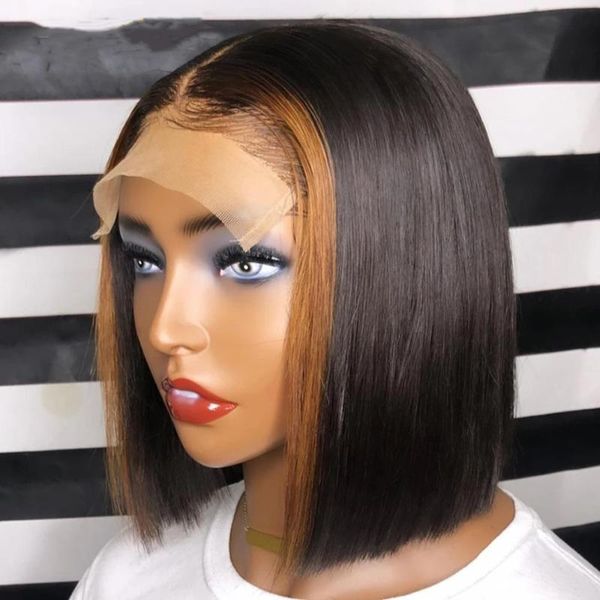 lace wigs brazilian bone straight frontal wig for black women highlight ombre short bob 4x4 closure human hair pre plucked, Black;brown
lace wigs brazilian bone straight frontal wig for black women highlight ombre short bob 4x4 closure human hair pre plucked, Black;brown