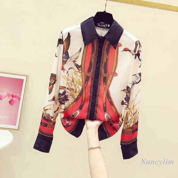 blouses retro printed plus size shirt women's long sleeve fashion chiffon all-matching female clothe office ladies blouse, White
blouses retro printed plus size shirt women's long sleeve fashion chiffon all-matching female clothe office ladies blouse, White
