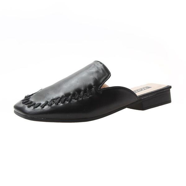 slippers women 2021 summer pu woman flat flip flops low heel outdoor ladies fashion women's flats slides 35-40, Black
slippers women 2021 summer pu woman flat flip flops low heel outdoor ladies fashion women's flats slides 35-40, Black
