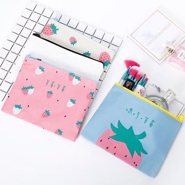women cosmetic bags strawberry printing casual pencil case storage handbags zipper pouch makeup bag toiletry & cases
women cosmetic bags strawberry printing casual pencil case storage handbags zipper pouch makeup bag toiletry & cases