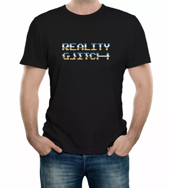 mens reality glitch retro pixel t-shirt old school gaming graphics game over, White;black
mens reality glitch retro pixel t-shirt old school gaming graphics game over, White;black
